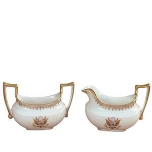 Antique T&V Limoges France Creamer & Sugar Bowl Set – National Remembrance Shop